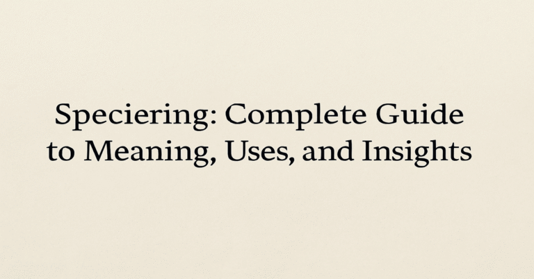 Speciering